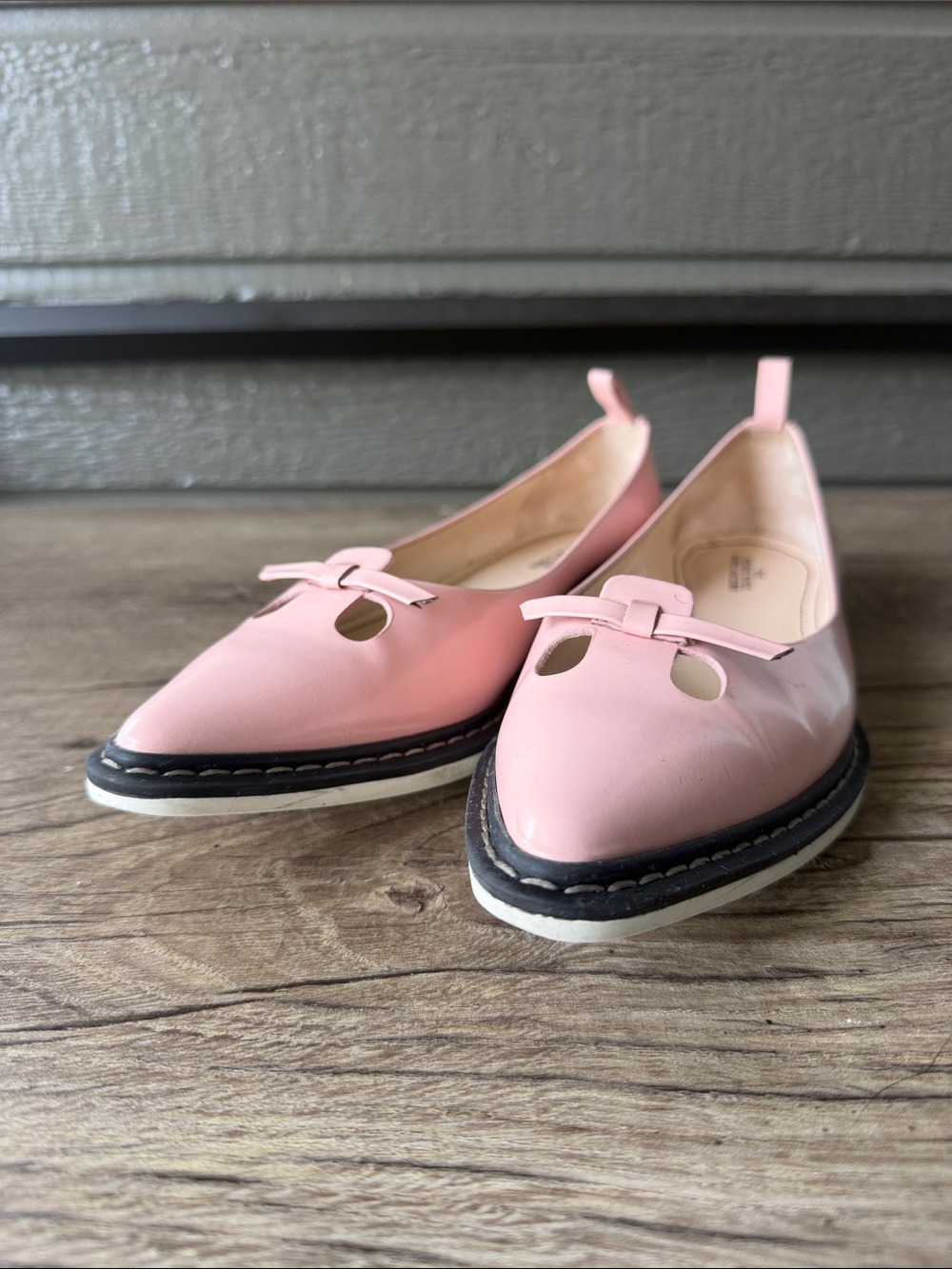 The Mouse Shoes Marc Jacobs Pink Pointed Toe Bow Flats size 38